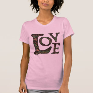 Camiseta Hermosa WordArt de AMOR - Difunde Amor y Compasión