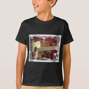 Camiseta Hermosa y encantadora guitarra vintage con un moti