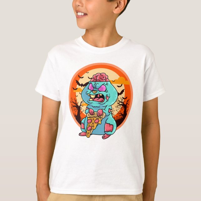 Camiseta Hermosa y espeluznante Halloween Zombie Hamster co (Anverso)