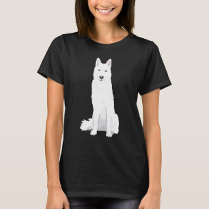 Camiseta Hermosa yegua siberiana blanca dulce de nieve blan
