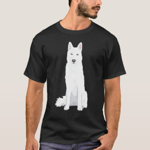 Camiseta Hermosa yegua siberiana blanca dulce de nieve blan