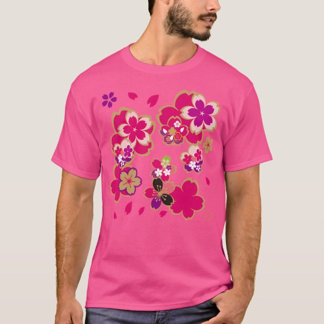 Camiseta Hermosas Flores De Cerezo De Japón3 (Anverso)