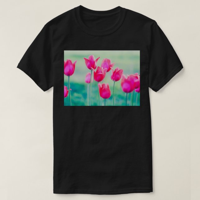 Camiseta Hermosas Flores De Tulipanes De Primavera Creciend (Diseño del anverso)