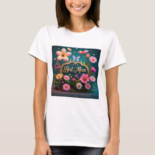 Camiseta Hermosas flores del día de la madre de la glam