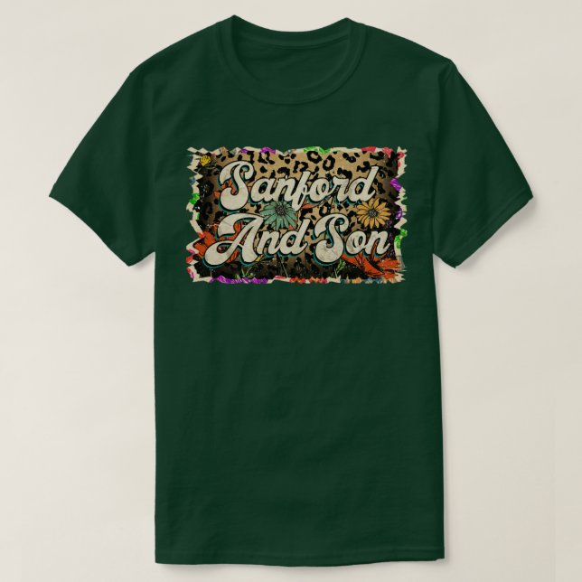 Camiseta Hermosas flores Patrón Sanford Nombre Orgulloso (Diseño del anverso)