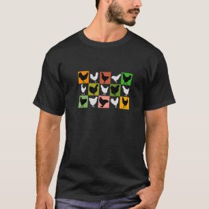 Camiseta Hermosas gallinas muchas razas de gallinas diferen