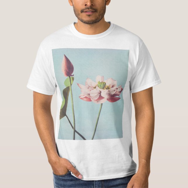 Camiseta Hermosas impresiones fotomecánicas de Lotus Flower (Anverso)
