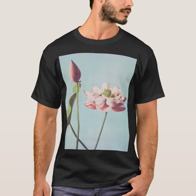 Camiseta Hermosas impresiones fotomecánicas de Lotus Flower (Anverso)
