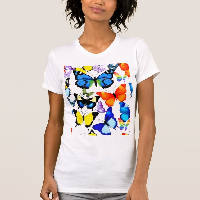 Camiseta Hermosas mariposas (Anverso)