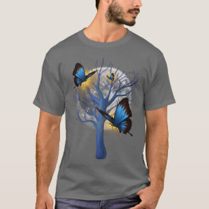 Camiseta Hermosas mariposas de árbol encantado