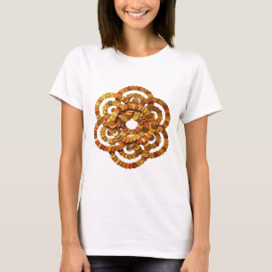 Camiseta Hermosas monedas de oro plateadas en espiral