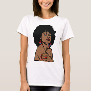 Camiseta Hermosas mujeres africanas negras enfrentan arte o