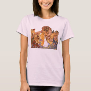 Camiseta Hermosas mujeres de Art Nouveau con irlandeses y R