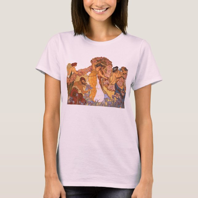 Camiseta Hermosas mujeres de Art Nouveau con irlandeses y R (Anverso)