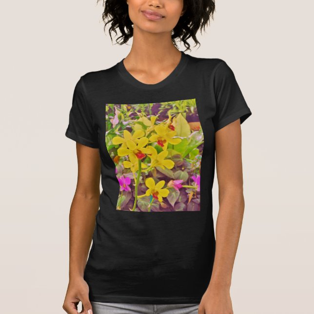 Camiseta Hermosas orquídeas amarillas de otoño (Anverso)