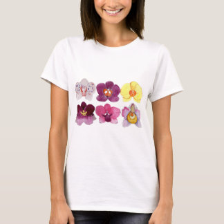Camiseta hermosas orquídeas de colores