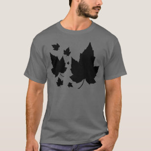 Camiseta Hermosas siluetas de hojas de arce