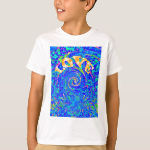 Camiseta Hermoso amor azul Imprimir arte vectorial Flash