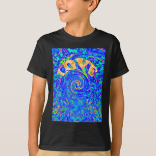 Camiseta Hermoso amor azul Imprimir arte vectorial Flash