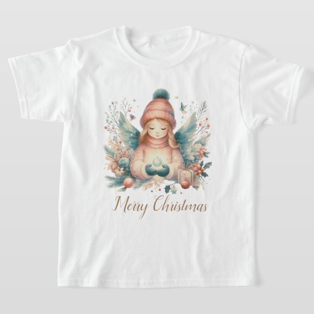 Camiseta Hermoso ángel de invierno en medio de la naturalez (Distribución)
