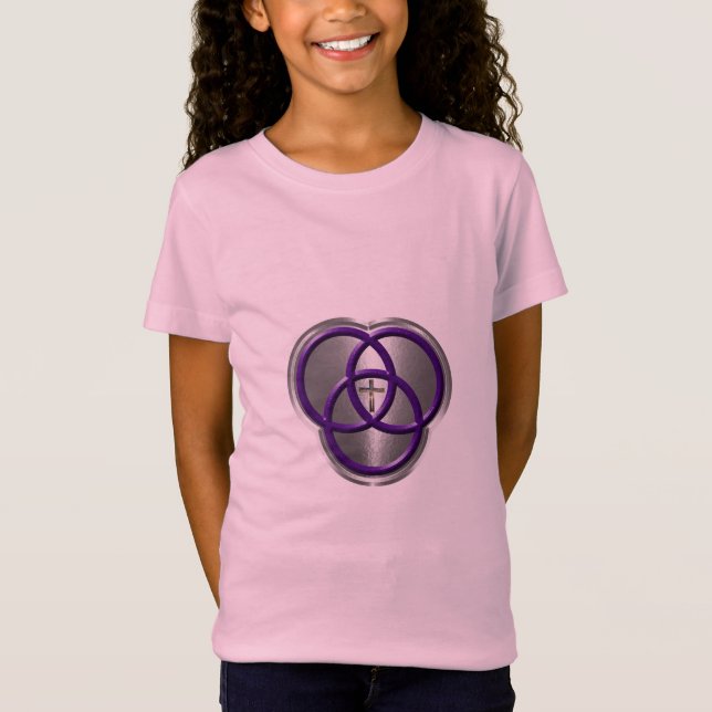 Camiseta Hermoso anillo cristiano de Trinidad con cruz (Anverso)
