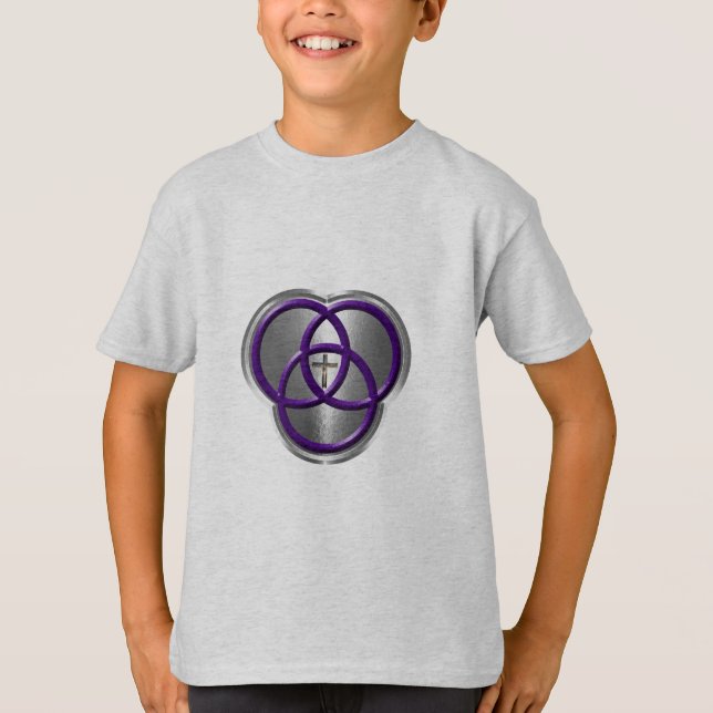 Camiseta Hermoso anillo cristiano de Trinidad con cruz (Anverso)