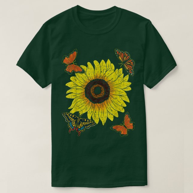 Camiseta Hermoso animal girasol ama a lepidóptero pero (Diseño del anverso)
