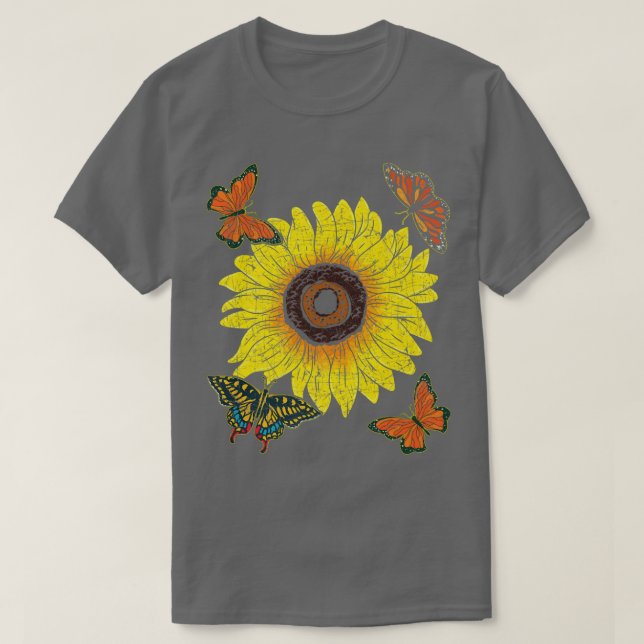 Camiseta Hermoso animal girasol ama a lepidóptero pero (Diseño del anverso)