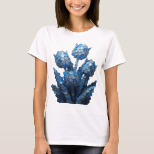 Camiseta Hermoso arte abstracto azul Declaración Diseño