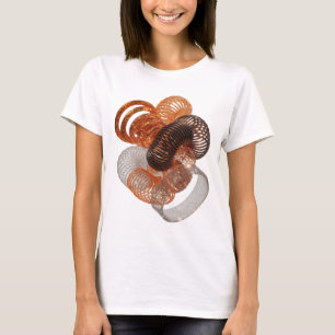 Camiseta Hermoso arte abstracto en plata impresión de moda