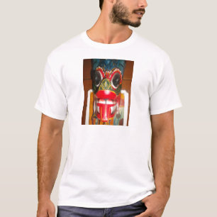 Camiseta Hermoso arte tradicional cingalés de máscara de fu
