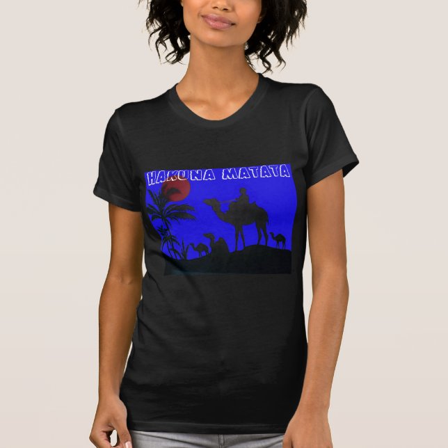 Camiseta Hermoso asombroso Camello Sunset Safari Art Print (Anverso)