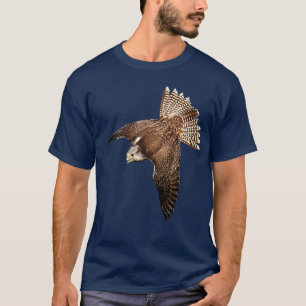 Camiseta Hermoso ave de rapto del Halcón en vuelo de Pájaro