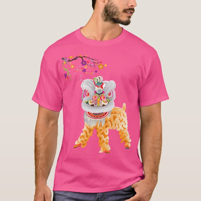 Camiseta Hermoso baile del león chino (Anverso)