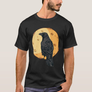 Camiseta Hermoso Black Crow Raven Bird Watch. Birds Silho