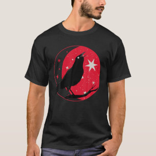 Camiseta Hermoso Black Crow Raven Bird Watch. Birds Silho