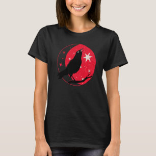 Camiseta Hermoso Black Crow Raven Bird Watch Birhou Silhou