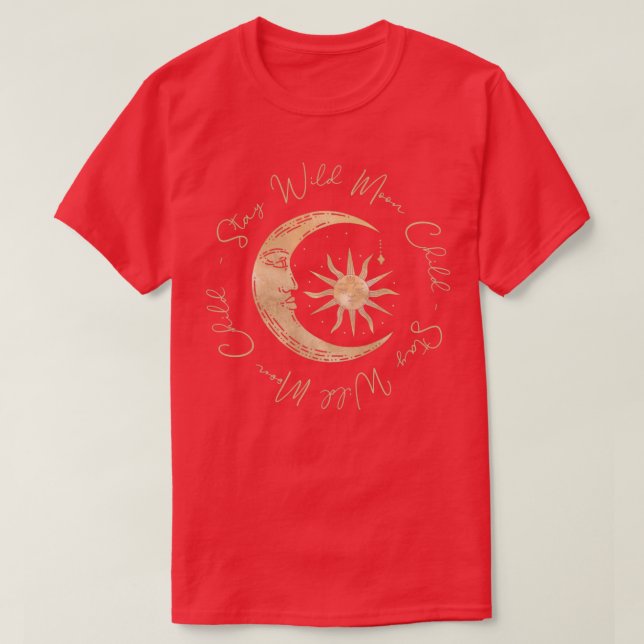 Camiseta Hermoso Boho Celestial Sol y Luna (Diseño del anverso)