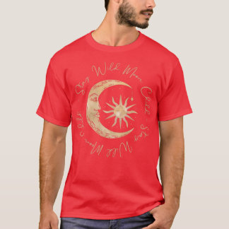 Camiseta Hermoso Boho Celestial Sol y Luna