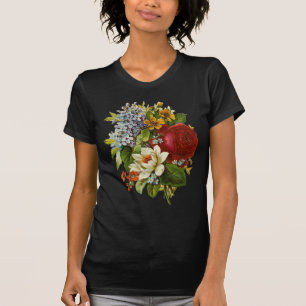 Camiseta Hermoso Bouquet Romántico de Verano con Rosa Roja