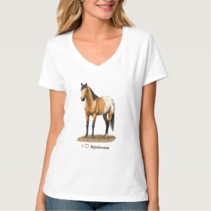 Camiseta Hermoso Buckskin Appaloosa Quarter Horse
