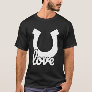 Camiseta Hermoso caballo de herradura amor Chicas de equita