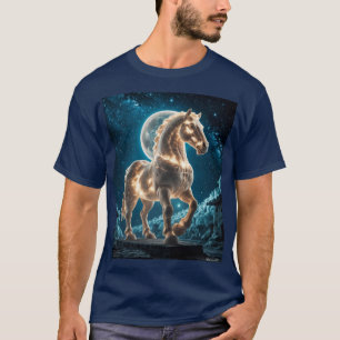Camiseta Hermoso caballo de luces blancas