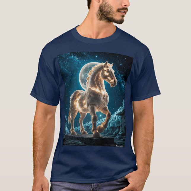 Camiseta Hermoso caballo de luces blancas (Anverso)