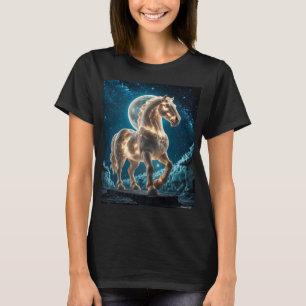 Camiseta Hermoso caballo de luces blancas