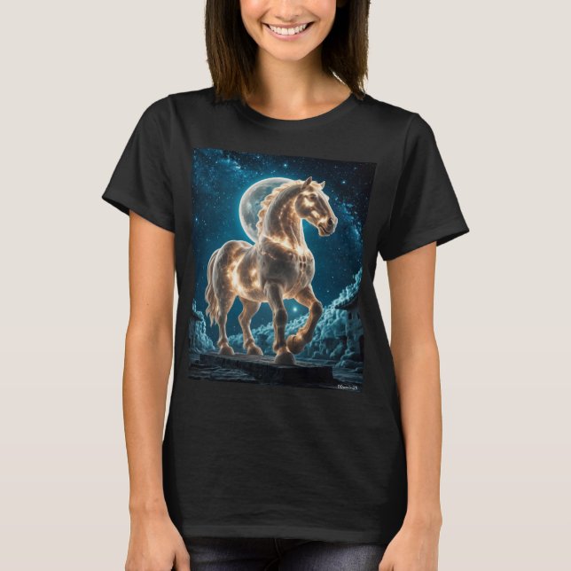 Camiseta Hermoso caballo de luces blancas (Anverso)