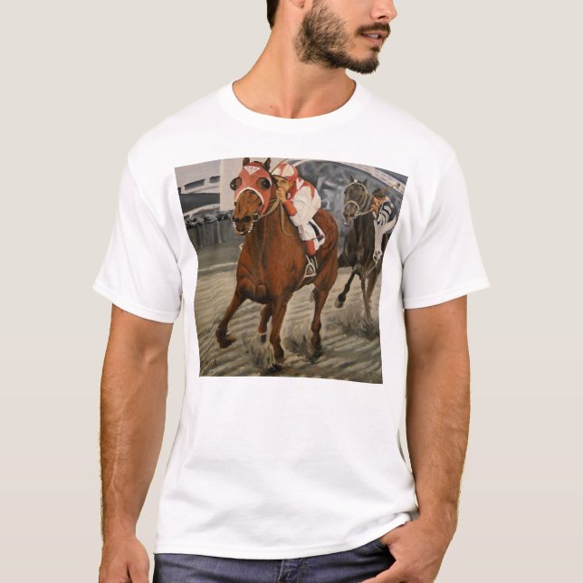 Camiseta Hermoso caballo degusta a los dueños de la carrera (Anverso)
