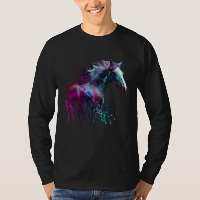 Camiseta Hermoso caballo Entrenador de caballos ecuestres S (Anverso)