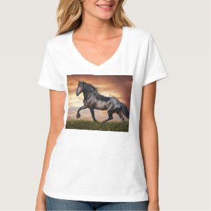 Camiseta Hermoso caballo negro