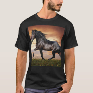 Camiseta Hermoso caballo negro